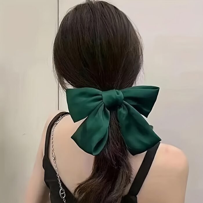 1pc fabric bow hairpin, women solid color bow hair accessories, multiple colors available, suitable for daily travel, party, gathering, date, suitable for all hair types, ideal for gifts - Image 6