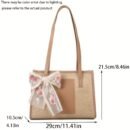 Elegant Woven Tote Bag with Floral Accent - Large Capacity, Rectangular Shape, Zipper Closure, Polyester Lining, Available in Beige, Green, and Cream, Perfect for Beach and Summer Outings, Beach Tote Bag|Elegant Tote Bag|Zippered Closure, Beach Bag