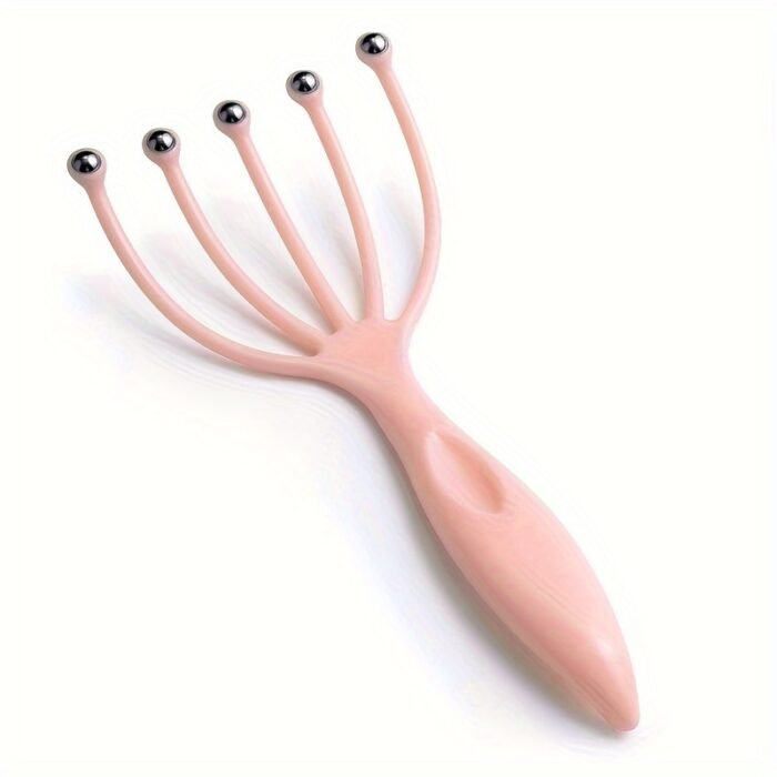 1pc Relaxation Essentials Manual Head Massager with Rolling Beads - Plastic Scalp Massager Claw for Meridian Activation and Stress Relief - Image 6