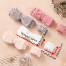 Ladies' Facial Headband Multiple Options - 1pc Towel Cloth Headband 2pcs Set Wristband, for Washing Face, Skincare, Makeup, Bowknot Spa Hairband, Preventing Liquid Overflowing from Arms