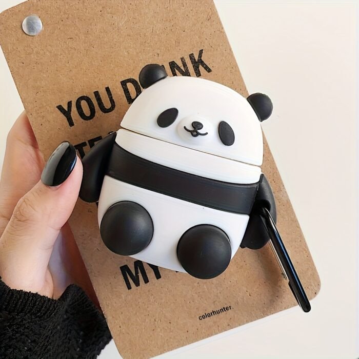 Protective Case Silicone Shell for AirPods 1/AirPods 2 Personality Simple Silicone Anti-fall Storage Box Fat Panda with Buckle for AirPods Pro/AirPods Pro 2/for AirPods 3 Cartoon Anti-fall Soft Shell Couple Gift Small Gift - Image 10