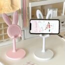 Adjustable Cute Bunny Phone Stand - Cartoon Rabbit Design, EVA Material, Universal Tablet Holder - Ideal for Desk, Gift for Easter, Valentine's, Thanksgiving, Mother's, Father'S Day, Christmas, Bunny Accessories