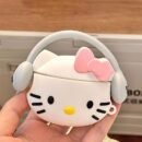 [Silicone Protective Case for ]Sanrio Decorative 3D Bag Charm Stereo Headphone Case, Cartoon Protective Cover, Scratch Resistant, Shockproof Earphone Accessory
