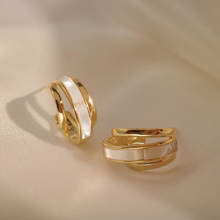 1 pair of zinc alloy earrings for women - elegant theme, non-mosaic. Unplated, suitable for ages 15 and up, stylish fashion accessory - Image 2