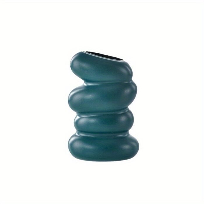 Vintage Style Spiral Vase - Unique Twisted Design, Ideal for Fresh and Hydroponic Plants, Creative Home Decor, Plastic, No Battery Required - Image 4