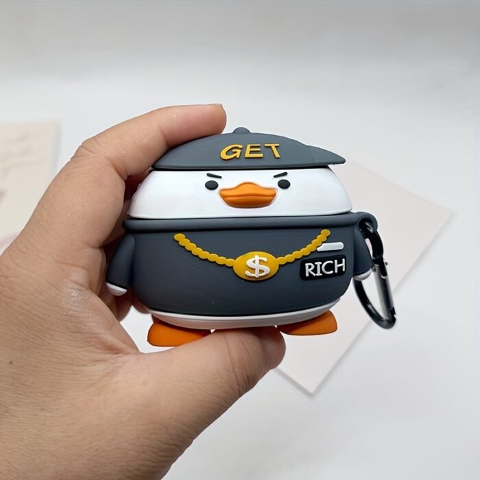 Cartoon Duck Compatible with AirPods 4 Split Case, AirPods Pro 2 Soft Shell New Model AirPods 3rd Generation Earphone Cover Cute - Image 7