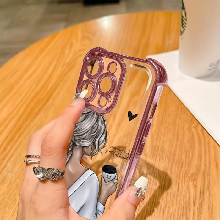 Urban Women'S Coffee Phone Case Compatible with for iphone 16, 15, 14, 13, 12, 11 Pro Max, X, XR, XS Max, 8, And 21 Plus, Featuring a Transparent Soft Back for Drop - Image 5