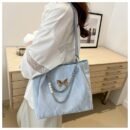 Women's Tote Bag Women's Crossbody Bag 2025 Commuter Large Capacity New Summer Silvery Shoulder Bag