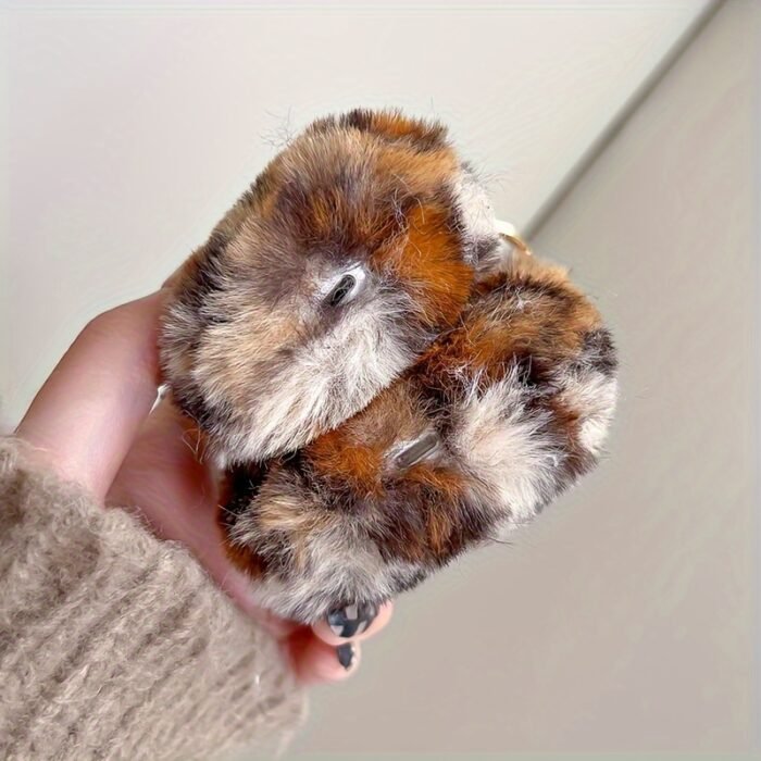 Brown Leopard Printed Plush Headphone Case Suitable For AirPods3 Protective Case For Airpods1/2 Generation Pro2 Wireless Headphone Case Protective Case - Image 10