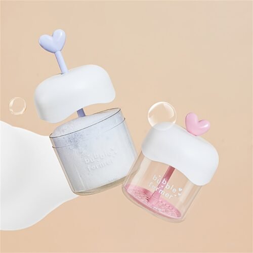 Phthalate-Free Bubble former Shampoo Foam Maker - 1pc Freestanding, Electricity-Free Handheld Bubble Cup for Face Washing - Magic Foam Dispenser