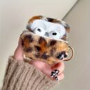 Brown Leopard Printed Plush Headphone Case Suitable For AirPods3 Protective Case For Airpods1/2 Generation Pro2 Wireless Headphone Case Protective Case