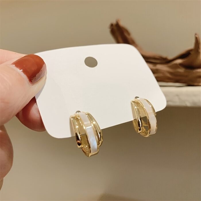 1 pair of zinc alloy earrings for women - elegant theme, non-mosaic. Unplated, suitable for ages 15 and up, stylish fashion accessory - Image 5