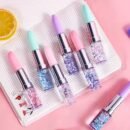 4pcs Creative Lipstick-Design Pens with Glitter Confetti Filling - Assorted Pastel Colors, Durable Plastic Fun Writing Stationery for Students, School Office Supplies & Prize Gifts, Student Gift Item | Playful Aesthetic | Sparkling Confetti, Cute Pens