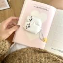 Cute Hugging White Bear for airpods Case, Soft Silicone Protective Cover with Stylish Charms - Ideal Gift for Girls, Boys, Parties, Birthdays, for AirPods 1/2, 3, 4, Pro, Pro 2, Birthday Gift|Playful Design|Soft Silicone Case