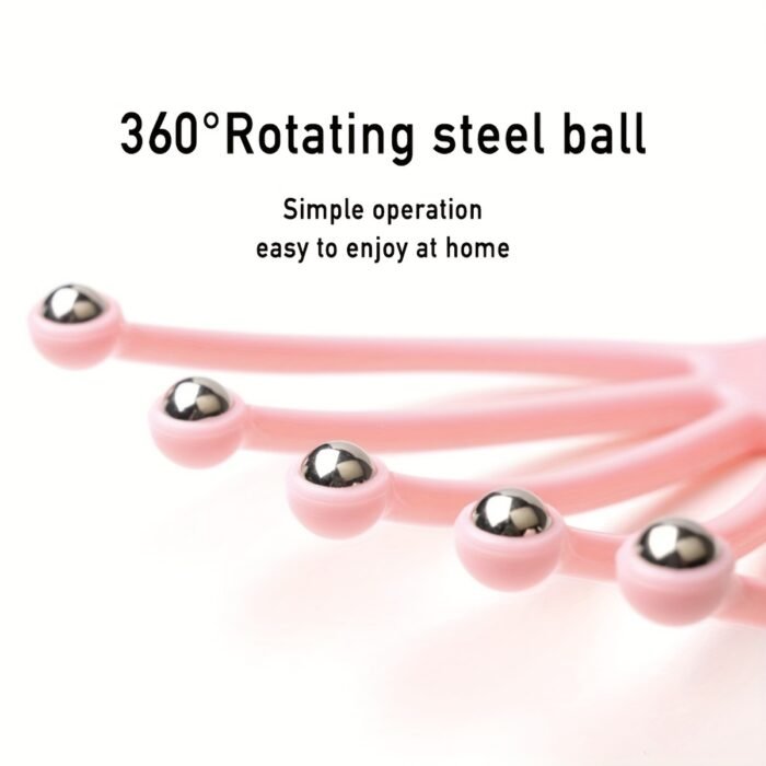 1pc Relaxation Essentials Manual Head Massager with Rolling Beads - Plastic Scalp Massager Claw for Meridian Activation and Stress Relief - Image 12