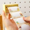 70sheets Boxed Cute Cartoon Girl Series Pull-Out Sticky Notes School Office Tearable Note Paper Set