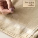 [Adhesive Hem Tape] Double-Sided Adhesive 1 Roll of Convenient Seamless Hem Tape, 196.85 Inches - White, No-Iron for Pants and Clothes Hemming