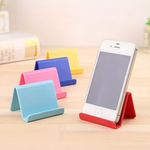 1pc Versatile PVC Phone & Tablet Stand - Easy Install, Wall-Mount or Desktop Holder for Home, School, Office Use