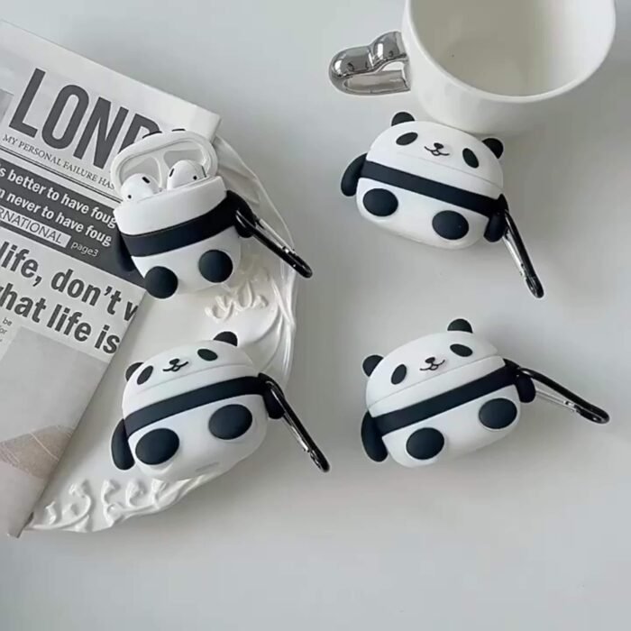 Protective Case Silicone Shell for AirPods 1/AirPods 2 Personality Simple Silicone Anti-fall Storage Box Fat Panda with Buckle for AirPods Pro/AirPods Pro 2/for AirPods 3 Cartoon Anti-fall Soft Shell Couple Gift Small Gift - Image 11