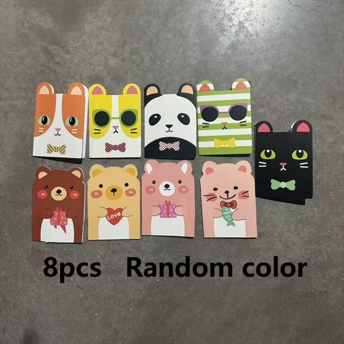 8pcs Cute Animal Pocket Notebooks - Mini Cartoon Softcover Journals with Colorful Designs, Kawaii Stationery Set for Office, School & Gifts, Notebooks And Journals - Image 6