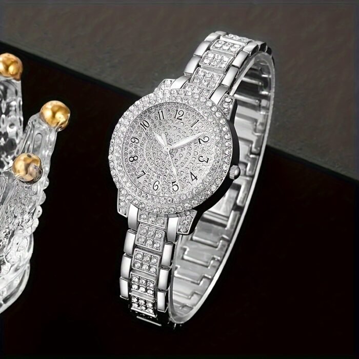 [Single-piece Luxurious Quartz Watch] Luxurious Single-piece Ladies' Fashion Quartz Watch With A Golden Dial And Golden Hands, Perfect For Eid And Mother's Day Gifts. - Image 12