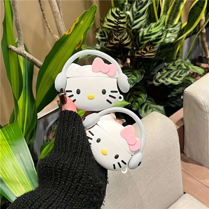 [Silicone Protective Case for ]Sanrio Decorative 3D Bag Charm Stereo Headphone Case, Cartoon Protective Cover, Scratch Resistant, Shockproof Earphone Accessory - Image 9