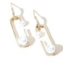 Elegant 925 Silver Hoop Earrings with Imitation Pearl & Zirconia Accents - Chic Geometric Design, Light Luxury Women'S Jewelry for Casual Attire & Parties, Party Accessories, Classic Style, Durable Jewelry