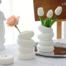 Vintage Style Spiral Vase - Unique Twisted Design, Ideal for Fresh and Hydroponic Plants, Creative Home Decor, Plastic, No Battery Required