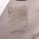 2pcs Golden Glitter Leaf Design Nail Stickers, Self-Adhesive Willow Leaf Pattern for DIY Salon, Women and 'S Nail Art Supplies LS-J