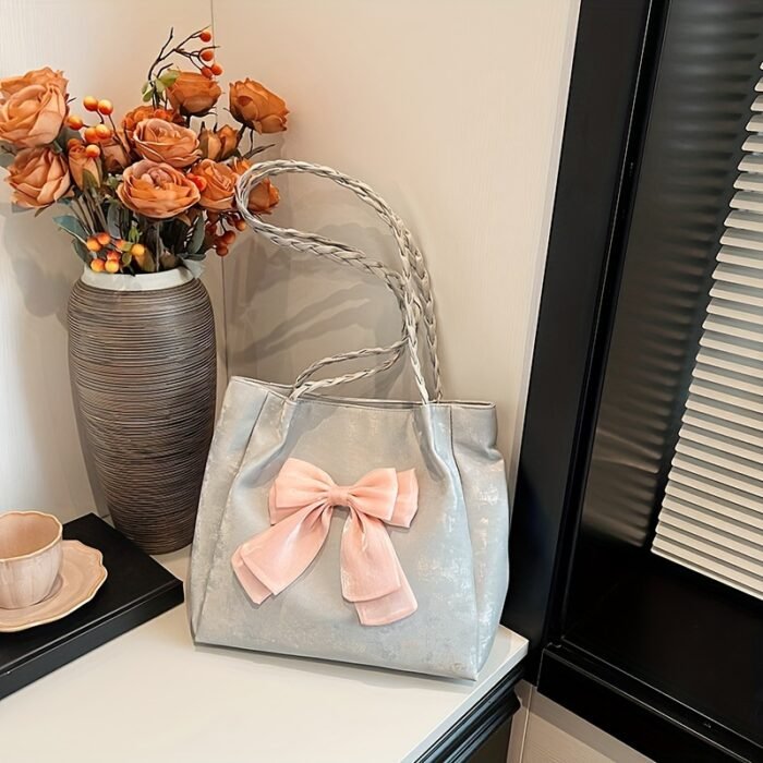 [New Fashionable Bow Bag] 2024 New Fashionable Influencer Student Bow Large Bag | Versatile Women's Crossbody Shoulder Bag - Image 13