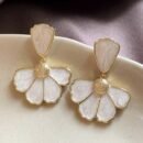 [Fashion Earrings] Summer Fashion 5-Petal Flower Stitched Women's Earrings, One Pair | Casual Beach Matching