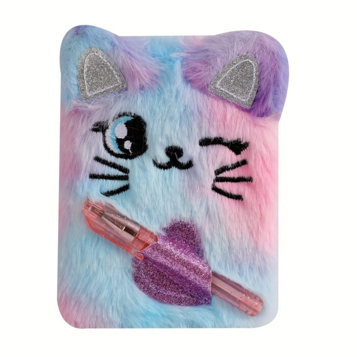 Adorable Mini Notebook with Cute Cat Design - Portable Small Diary with Pen Pocket, Ideal Gift for Students, Polyester Cover, Pink and White, Diary Accessories | Playful Design | Durable Cover - Image 15