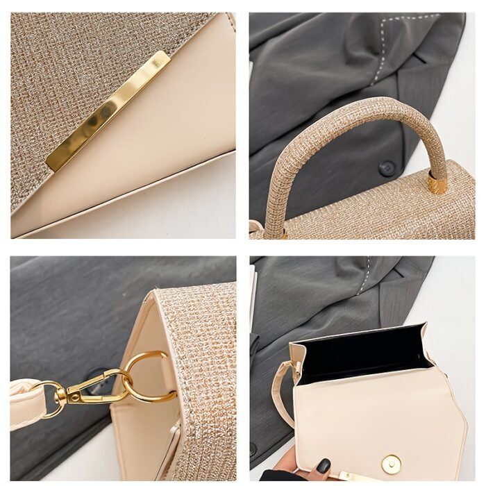 Small niche design lightweight crossbody bag, new fashionable versatile evening shoulder bag—stylish design with adjustable strap and magnetic closure. Available in 4 colors to choose from, perfect for work commutes, dinner parties, dates, daily wear, or photo shoots - Image 12