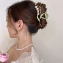 [1pc Strawberry Hair Claw] 1pc Trendy Strawberry Metal Hair Claw, Girl's Ponytail Large Hair Clip Accessories Headwear