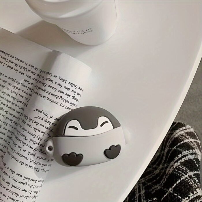[Penguin Case] Silicone Penguin Protective Case | 1pc for Airpods 3/Pro, Dropproof Headphone Cover, Cute Animal Design, 1/2 Apple Compatible, Durable Protective Accessory - Image 7