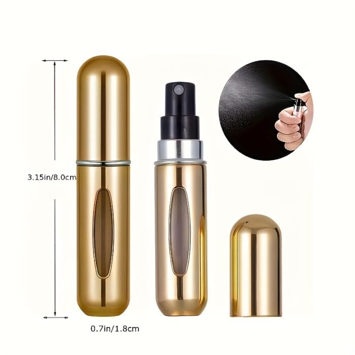 4pcs Portable 0.17oz Perfume Atomizer - Leak-Proof, Ideal for Travel, Refillable Design, Suitable for Perfume, Oil, Cologne, and Liquids, Metal Material, PVC Free, Perfume Atomizer - Image 3