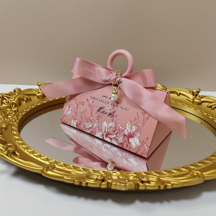20pc Small And Large Multi-colored Hot Stamping Paper Gift Boxes, European-style Triangular Pearl Floral Hand-held Candy Boxes, Muffins, Candles, Jewelry Gift Packaging Boxes For Mother's Day, Weddings, Birthdays, Anniversaries, And Holiday Parties. - Image 6