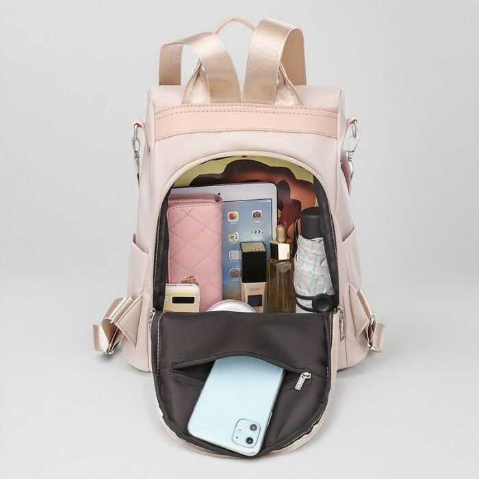 Ethnic-Inspired 3D Floral Embroidery Backpack for Women - Soft Nylon, Casual Style, Utility Pocket, Non, Black, Beige, Blue, Casual Travel Bag|Ethnic Embroidery Bag|Durable Zipper Closure, Backpack - Image 16