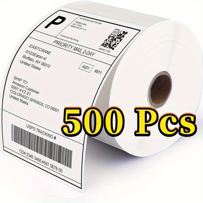 [500 Thermal Label Printing Paper] 500pcs, 4×6in Thermal Label Printing Paper, Transportation Waybill Printing Paper, Self-adhesive Stickers, 500 Labels/roll - Image 7