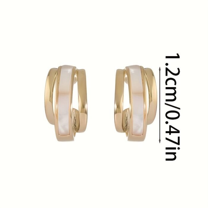 1 pair of zinc alloy earrings for women - elegant theme, non-mosaic. Unplated, suitable for ages 15 and up, stylish fashion accessory - Image 6