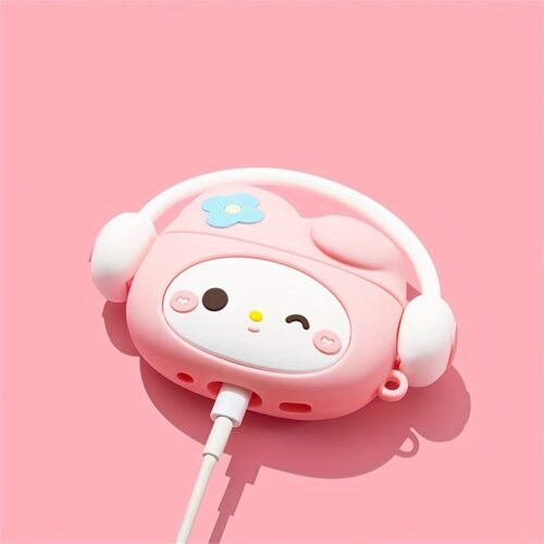 [Silicone Protective Case for ]Sanrio Decorative 3D Bag Charm Stereo Headphone Case, Cartoon Protective Cover, Scratch Resistant, Shockproof Earphone Accessory