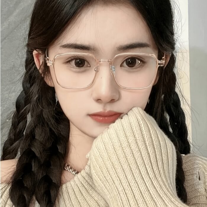 Anti-Fatigue Blue Light Blocking Chic Glasses - Transparent Lens with Stylish Square Frame for Women, Perfect for Computer, TV, Gaming & Phone Use - Image 9