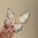3pcs Elegant Faux Pearl Decorative Butterfly Shaped Hair Clips Vintage Hair Barrettes For Women And daily use Wear