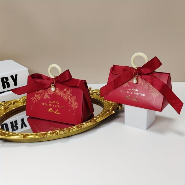 20pc Small And Large Multi-colored Hot Stamping Paper Gift Boxes, European-style Triangular Pearl Floral Hand-held Candy Boxes, Muffins, Candles, Jewelry Gift Packaging Boxes For Mother's Day, Weddings, Birthdays, Anniversaries, And Holiday Parties. - Image 18