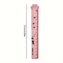 Cat Claw Cute Ruler Random One Animal Ruler, Cute Ruler, Kawaii Stationery, Novelty Straight Ruler, Measuring Tool, Stationery, Pink & Clear With Paw Pattern