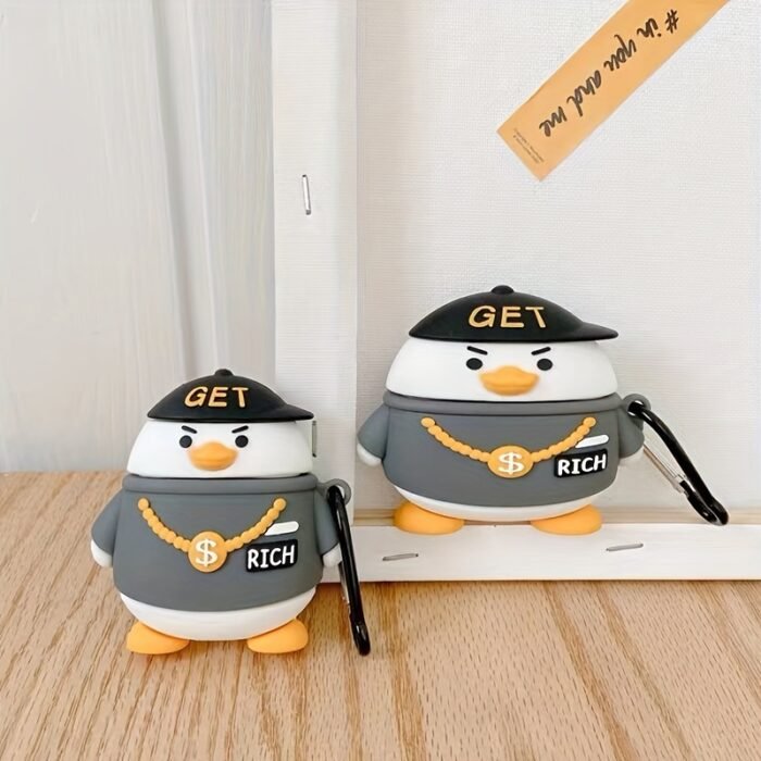 Cartoon Duck Compatible with AirPods 4 Split Case, AirPods Pro 2 Soft Shell New Model AirPods 3rd Generation Earphone Cover Cute - Image 3