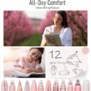 Pastel Gel Ink 0.5mm Fine Point Retractable Four Candies 12Pack Pen Set, 11 Pack Black Ink Pens with 1Pack Highlighter for Writing, Cute Note Taking Pens for School Office