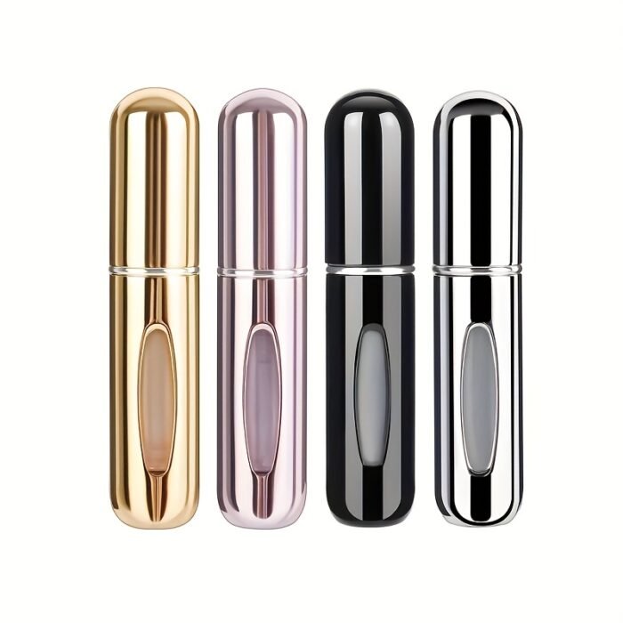 4pcs Portable 0.17oz Perfume Atomizer - Leak-Proof, Ideal for Travel, Refillable Design, Suitable for Perfume, Oil, Cologne, and Liquids, Metal Material, PVC Free, Perfume Atomizer - Image 5