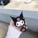 Sanrio New Creative Cartoon 3D Devil Kuromi Silicone Lanyard Earphone Protective Case, Compatible with AirPods Pro 2nd Generation and Apple Headphones, AirPods 3 Wireless Wireless Cover