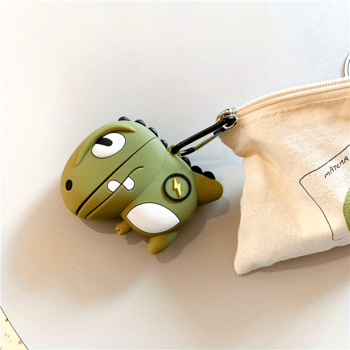 1pc 3D Cartoon Dinosaur Silicone Case for Apple for Airpods 1/2, Pro, 3 - Protective Cover with Lightning Design - Image 11